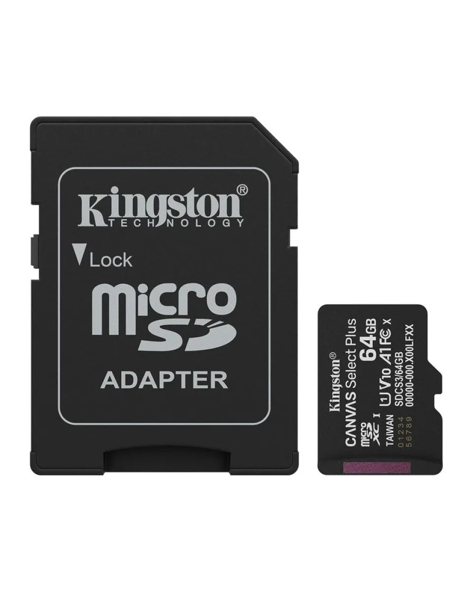 Kingston Memory Card Micro Canvas Select Plus G3 64GB 