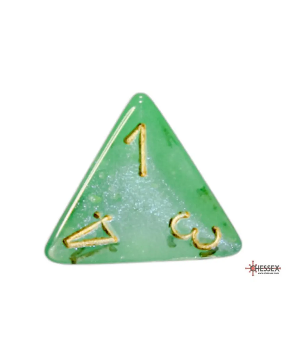 Kockice Chessex - Borealis- Light Green & gold - Role Playing 7 Dice Set