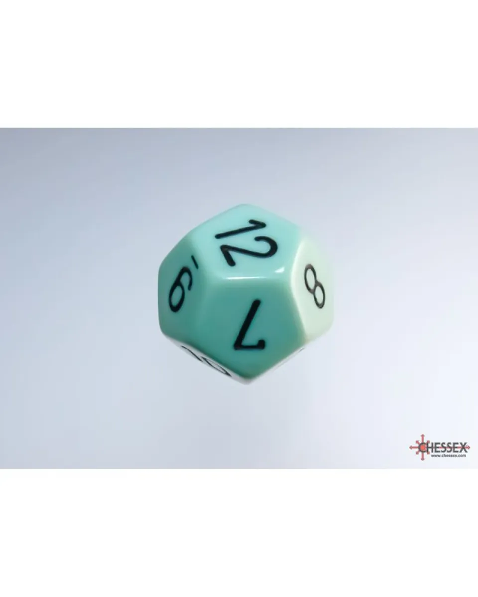 Kockice Chessex - Opaque - Polyhedral - Pastel Green-Black (7) 