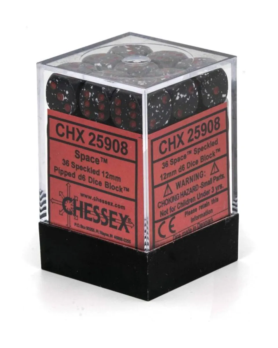 Kockice Chessex - Speckled - Silver Volcano - Dice Block (36) 12mm 