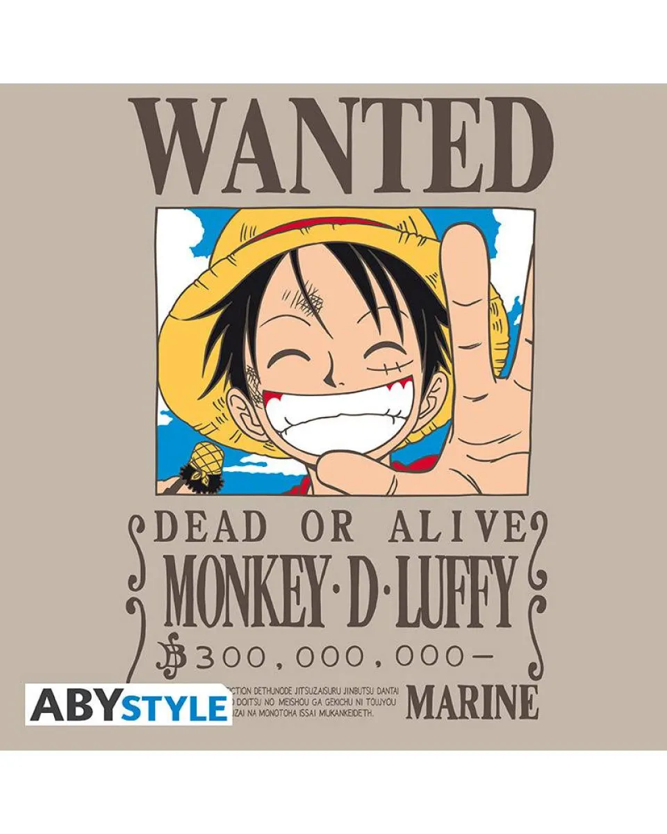Majica AbyStyle One Piece - Vintage Wanted Luffy - Unisex - L 