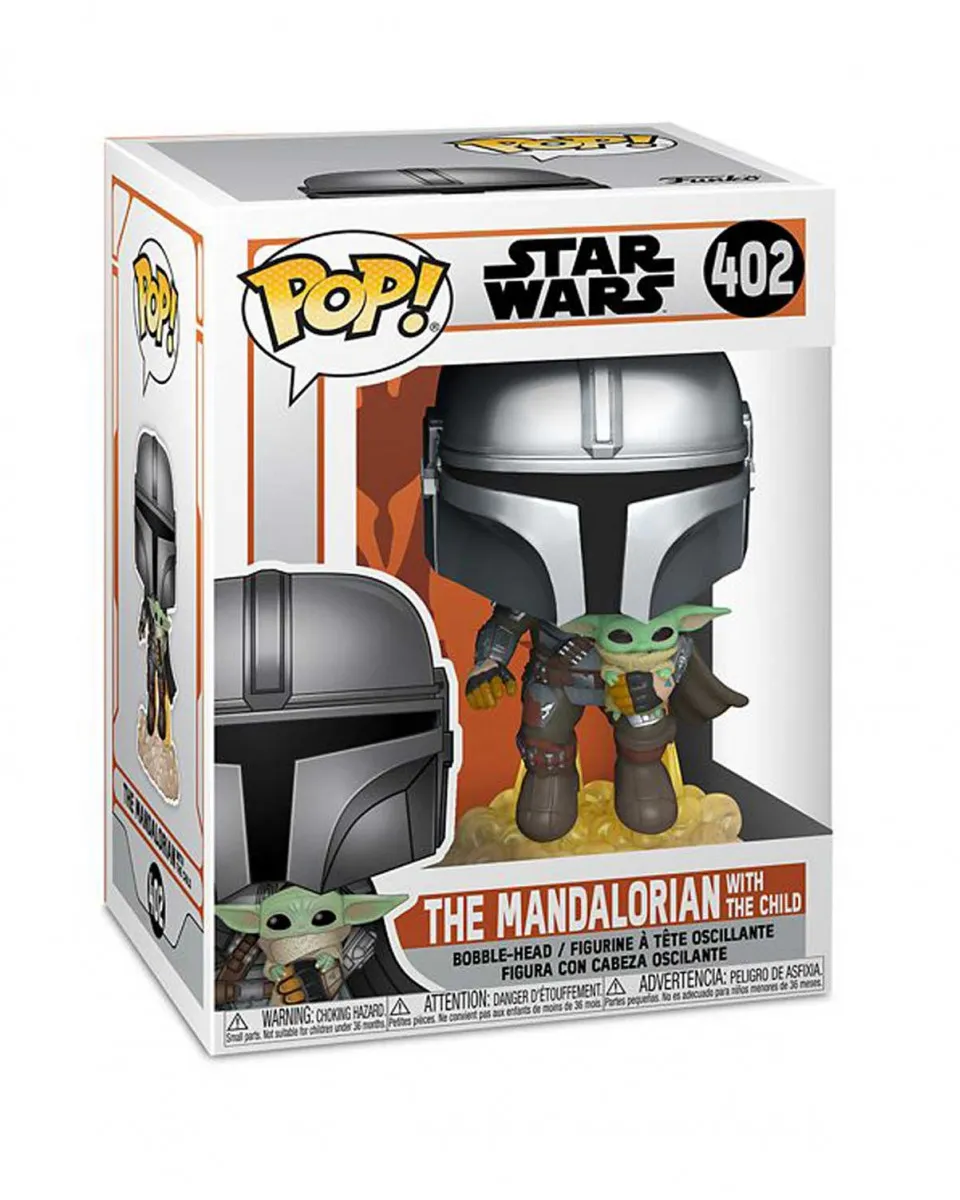 Bobble Figure Star Wars - The Mandalorian POP! - The Mandalorian with the Child 