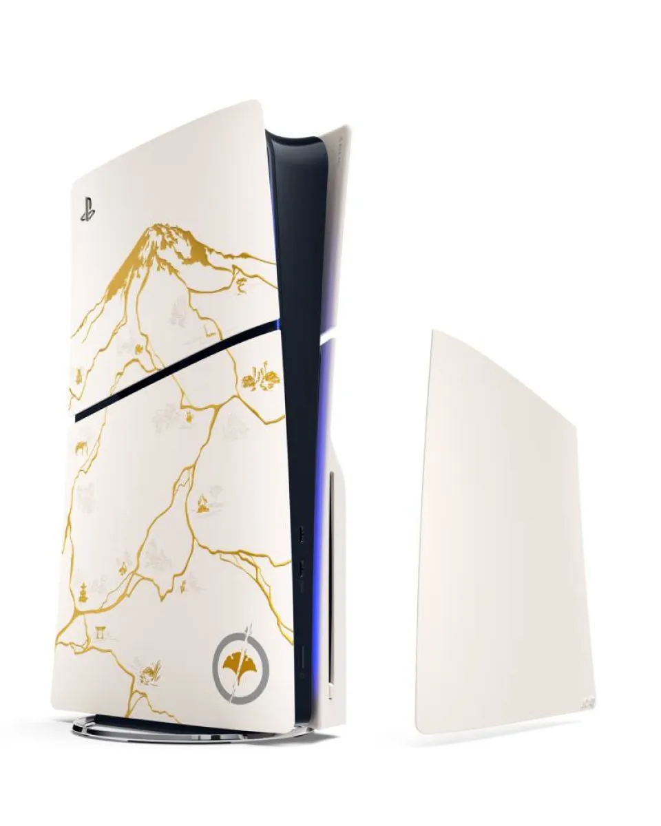 Maska za Playstation 5 Slim Konzolu - Ghost of Yotei - Gold Limited Edition 