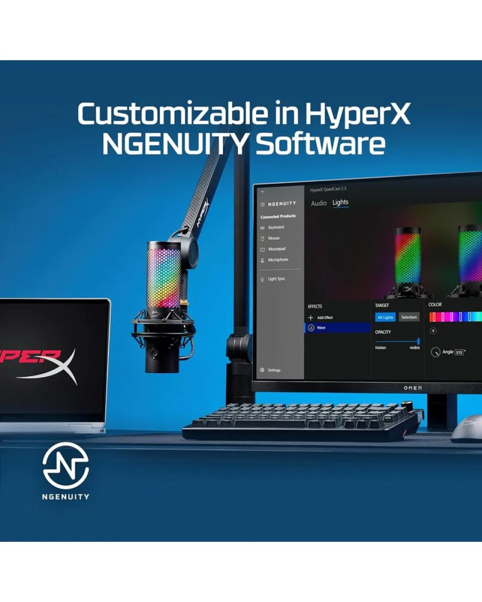 Mikrofon HyperX QuadCast 2S RGB - Black 
