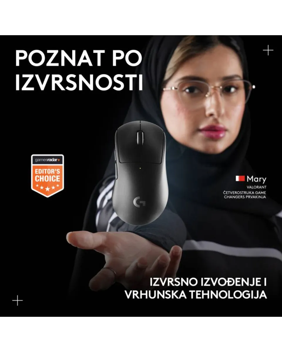 Miš Logitech G PRO X Superlight Wireless v2 DEX - Black 