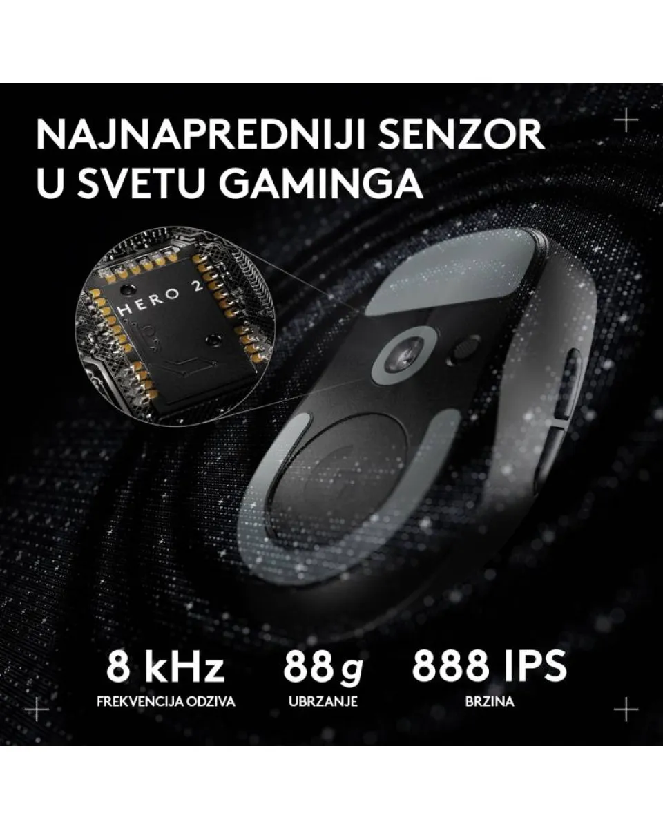 Miš Logitech G PRO X Superlight Wireless v2 DEX - Black 