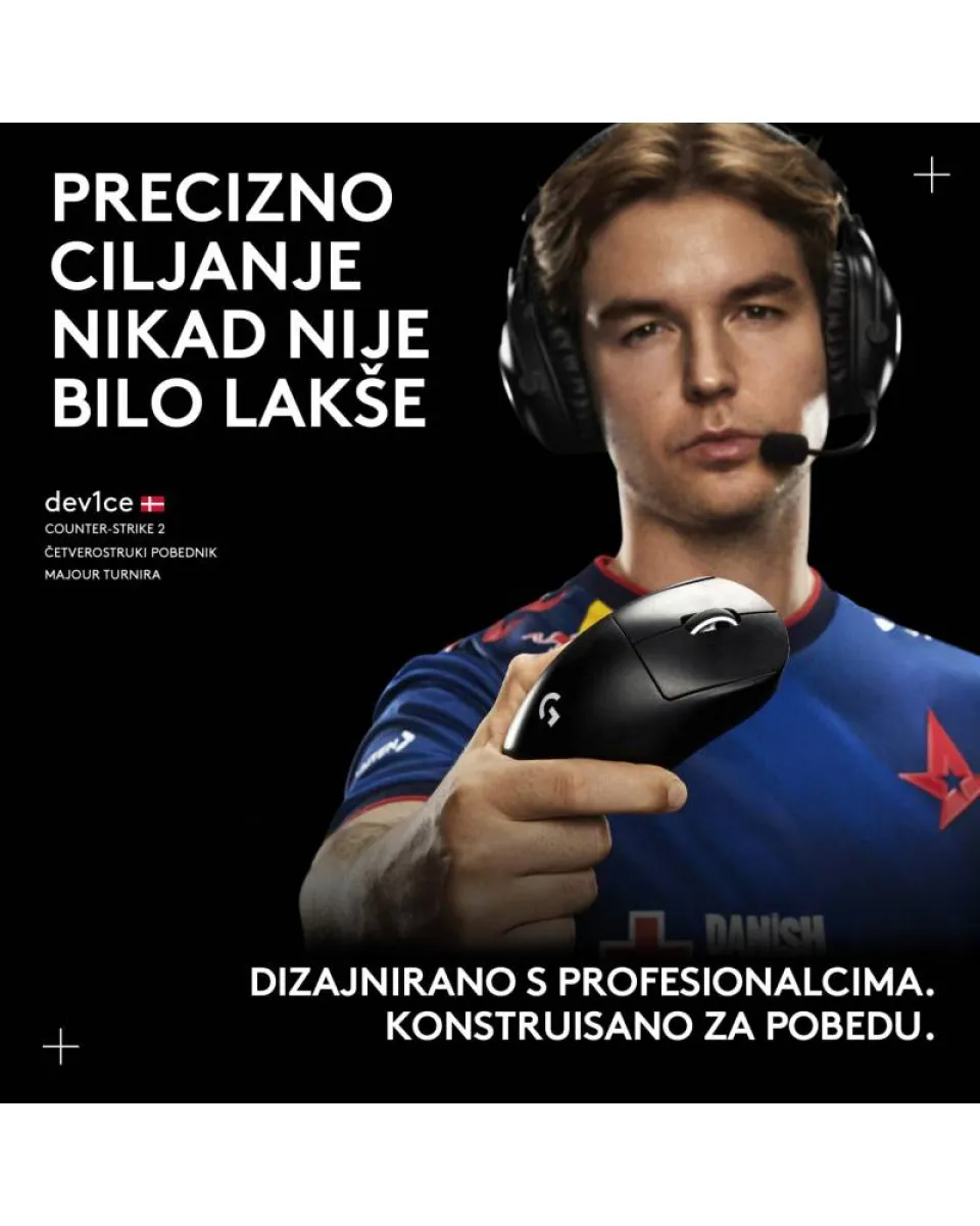 Miš Logitech G PRO X Superlight Wireless v2 DEX - Black 