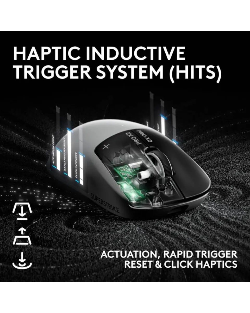 Logitech G PRO X2 SUPERSTRIKE Wireless Miš - Black 