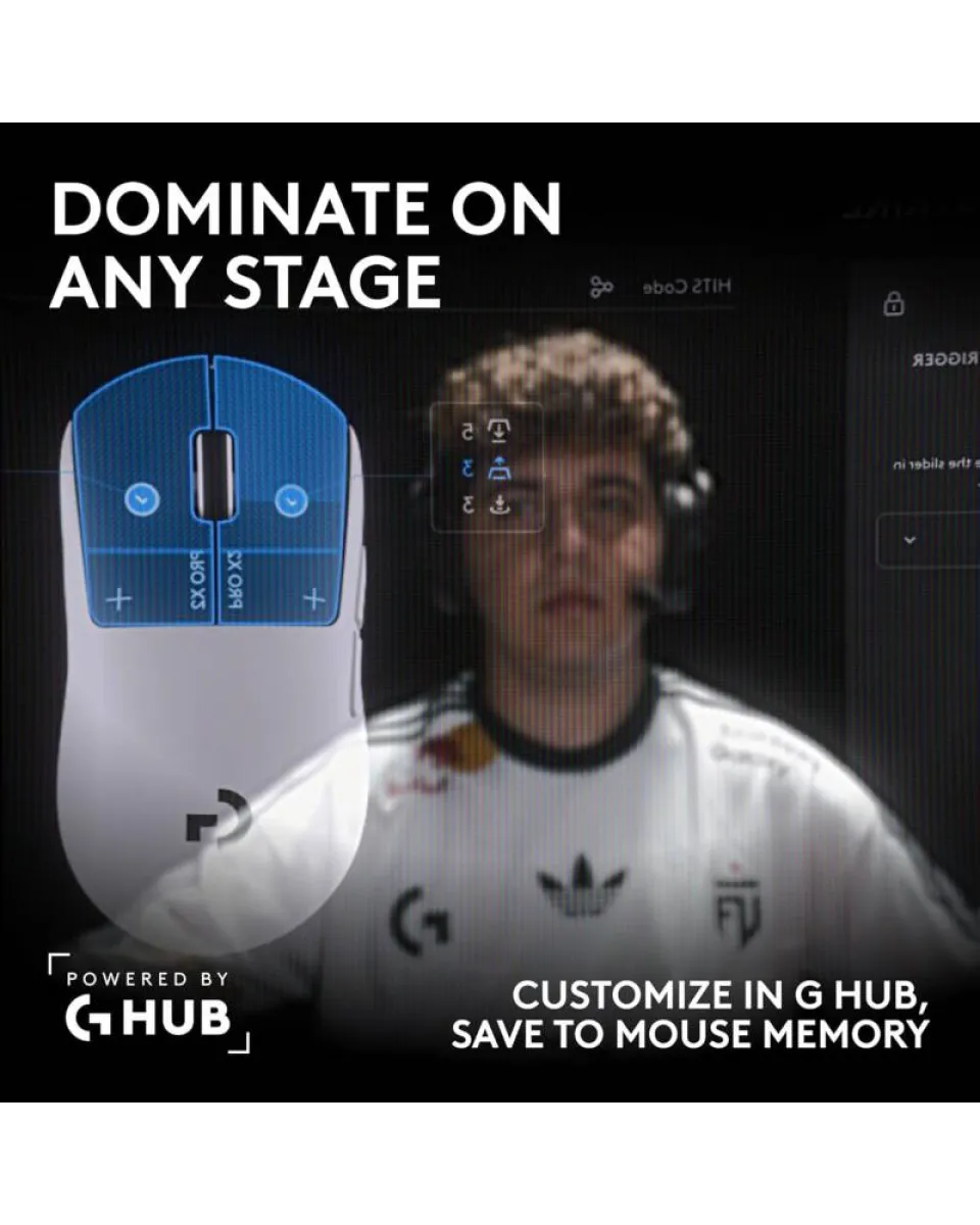 Logitech G PRO X2 SUPERSTRIKE Wireless Miš - Black 