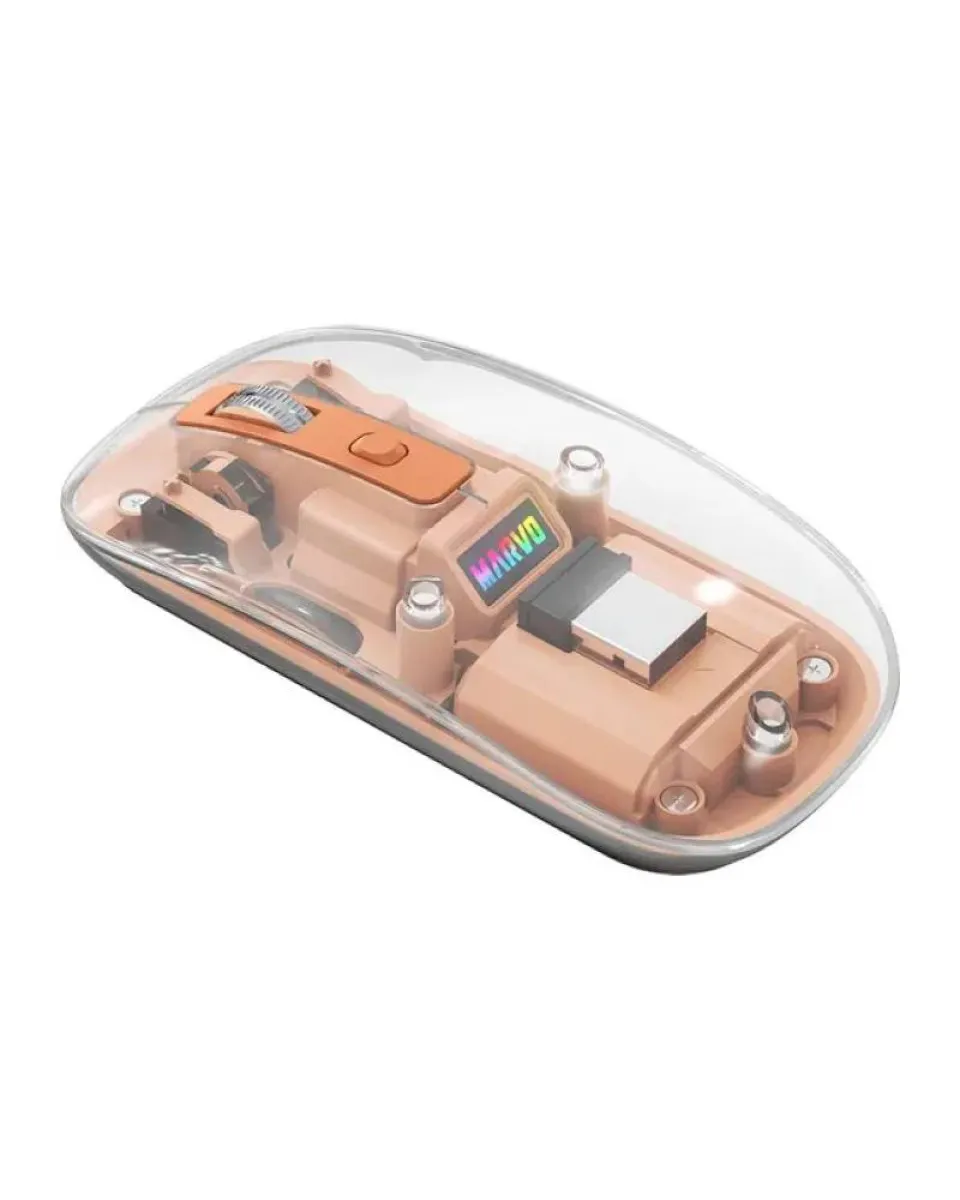 Miš Marvo Prism B10 M810W Wireless - Transparent Orange 