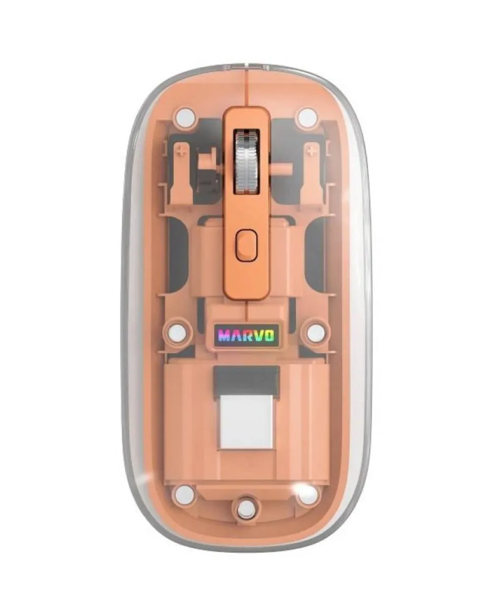 Miš Marvo Prism B10 M810W Wireless - Transparent Orange 