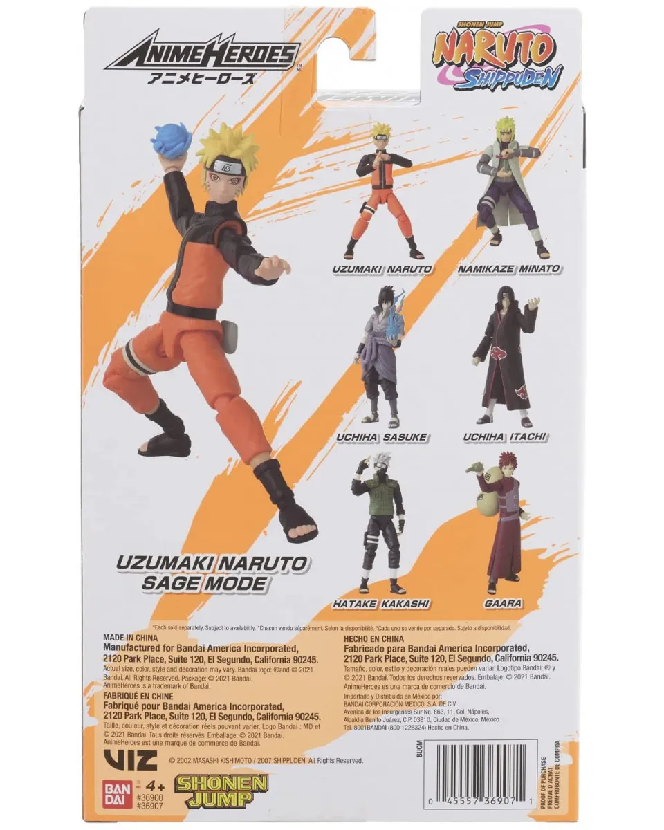 Action Figure Naruto Shippuden - Anime Heroes - Uzumaki Naruto - Sage Mode 