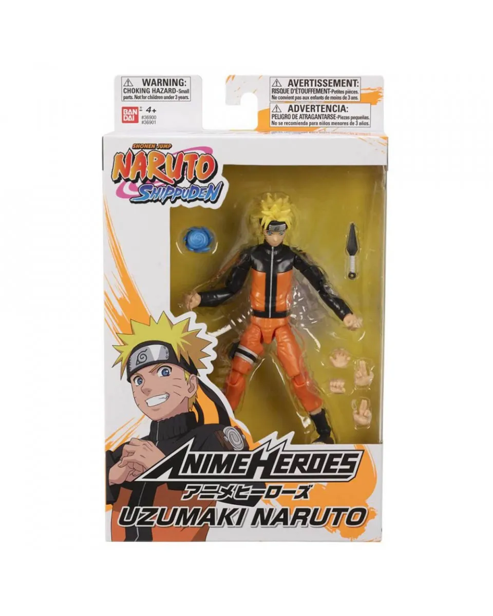 Action Figure Naruto Shippuden - Anime Heroes - Uzumaki Naruto 