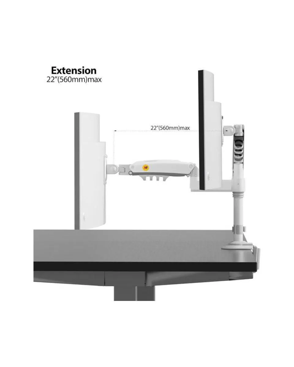 Nosač za monitor - North Bayou H180 - Beli 
