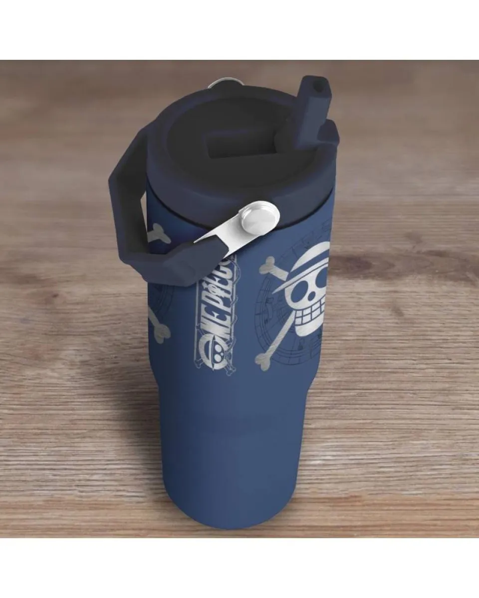 Travel Mug Pyramid - One Piece - Straw Hat Logo 