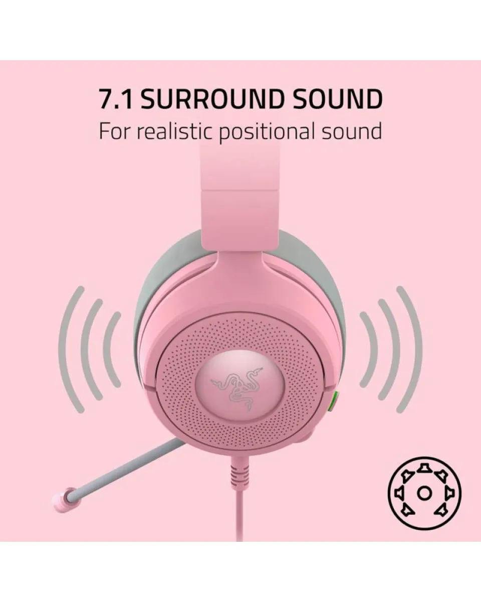 Slušalice Razer Kraken Kitty Edition V3 X - Quartz Edition 