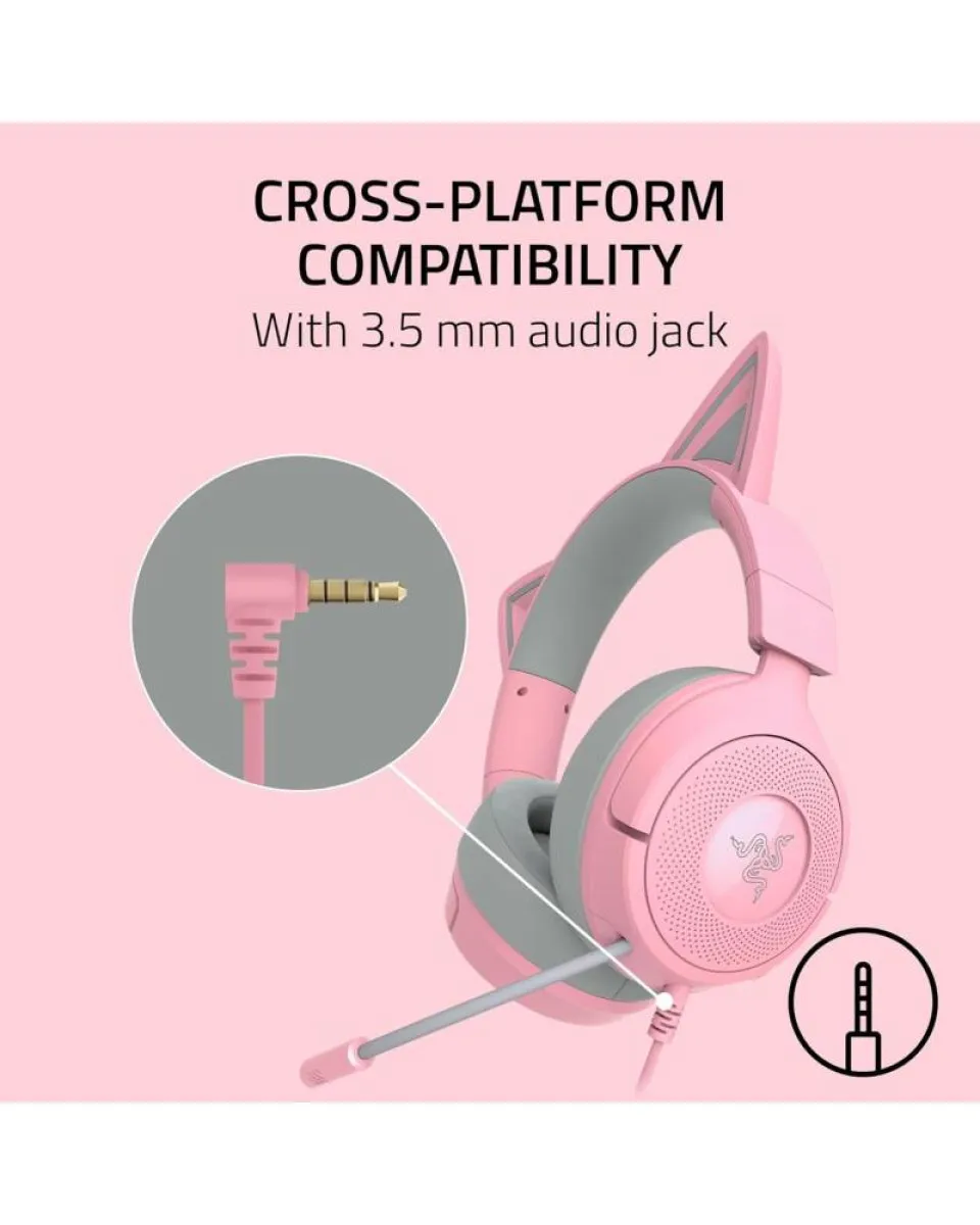 Slušalice Razer Kraken Kitty Edition V3 X - Quartz Edition 