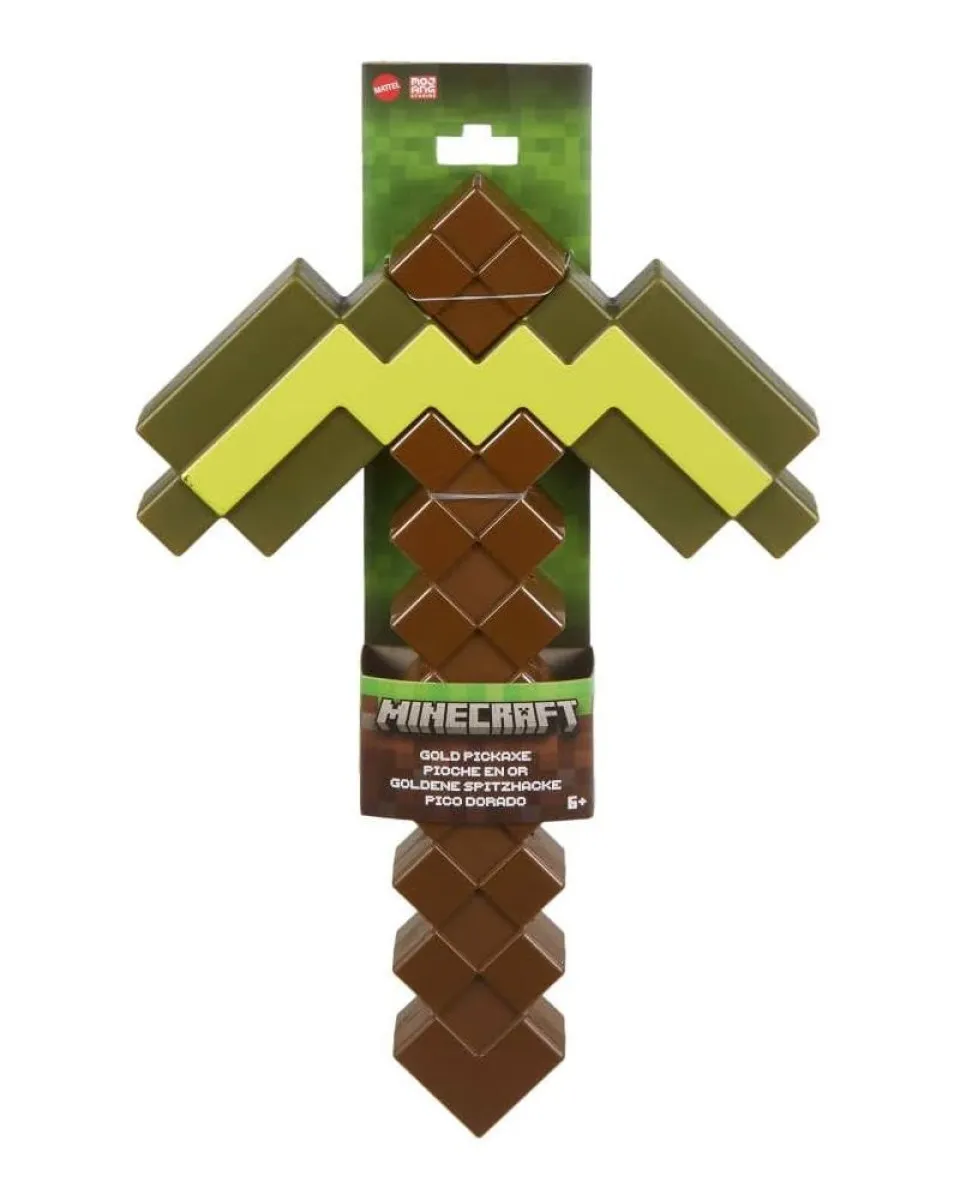 Replica Minecraft - Gold Pickaxe - Plastic 