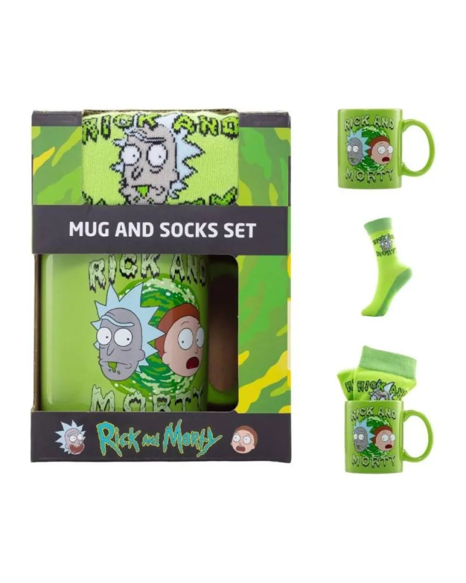 Gift Set - Rick & Morty - Portal - Šolja & Čarape 