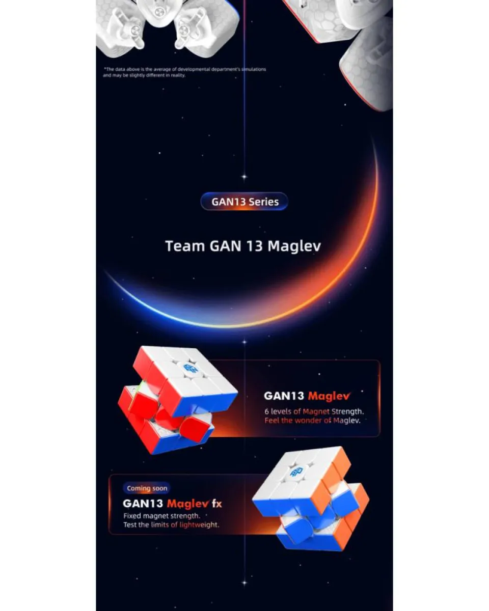 Rubikova kocka - GAN 13 Maglev - 3x3 Frosted Stickerless 