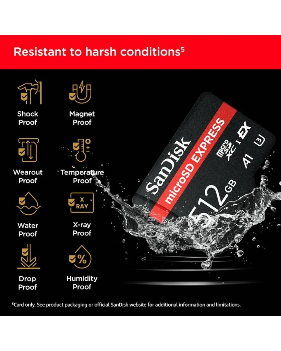 SanDisk Memory Card Express Micro SDXC  Ultra 512GB 650MB/s, C10 Class 