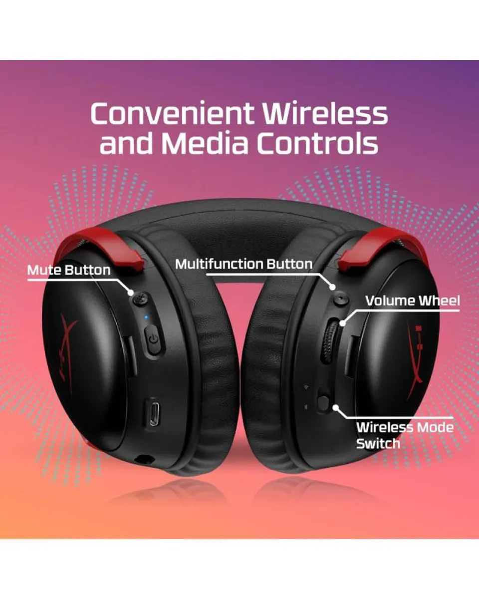 Slušalice HyperX Cloud 3 S Wireless - Red 