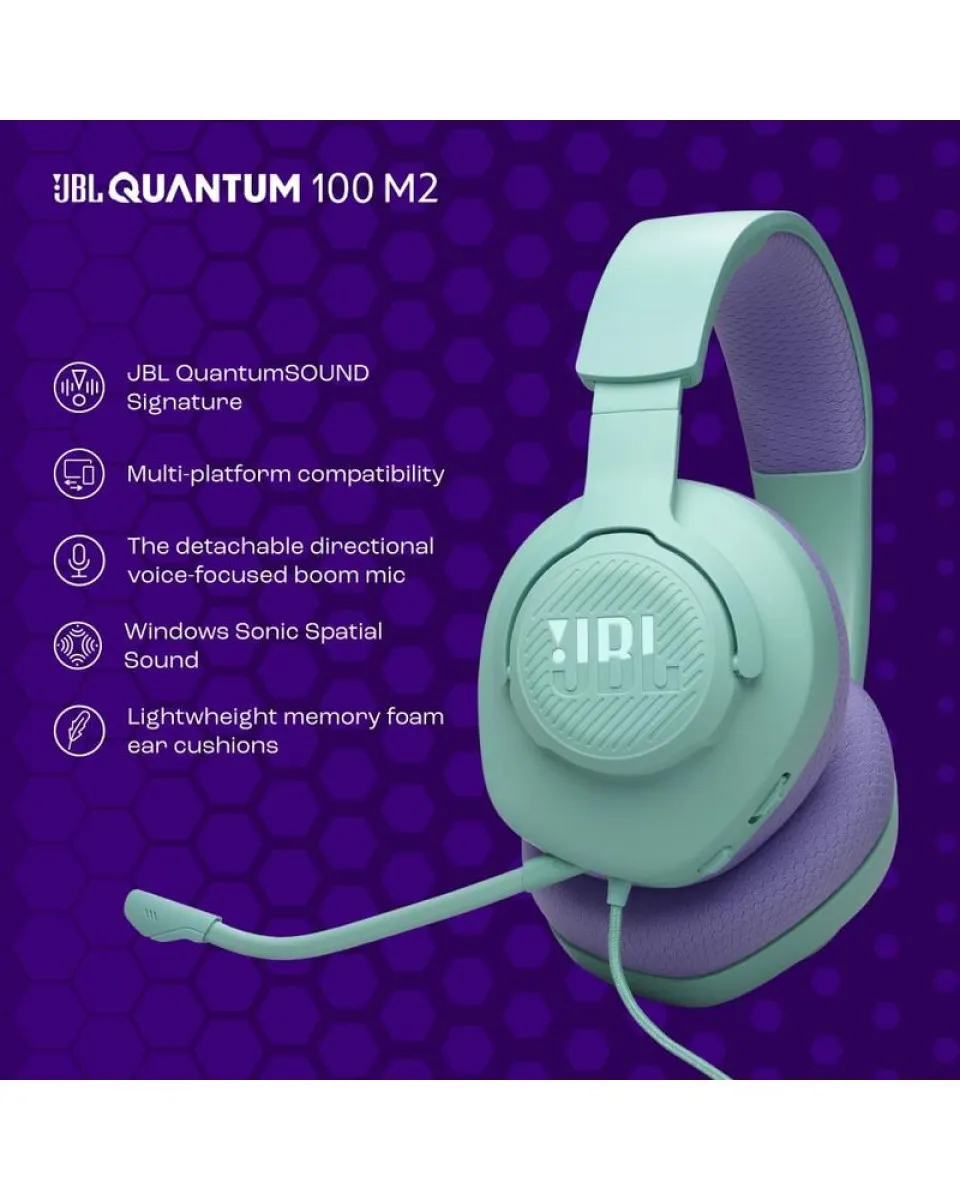 Slušalice JBL Quantum 100 M2 - Cyan 