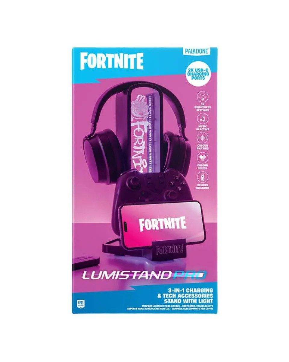 Stalak za slušalice Paladone - Fortnite Headphone Stand With Light 