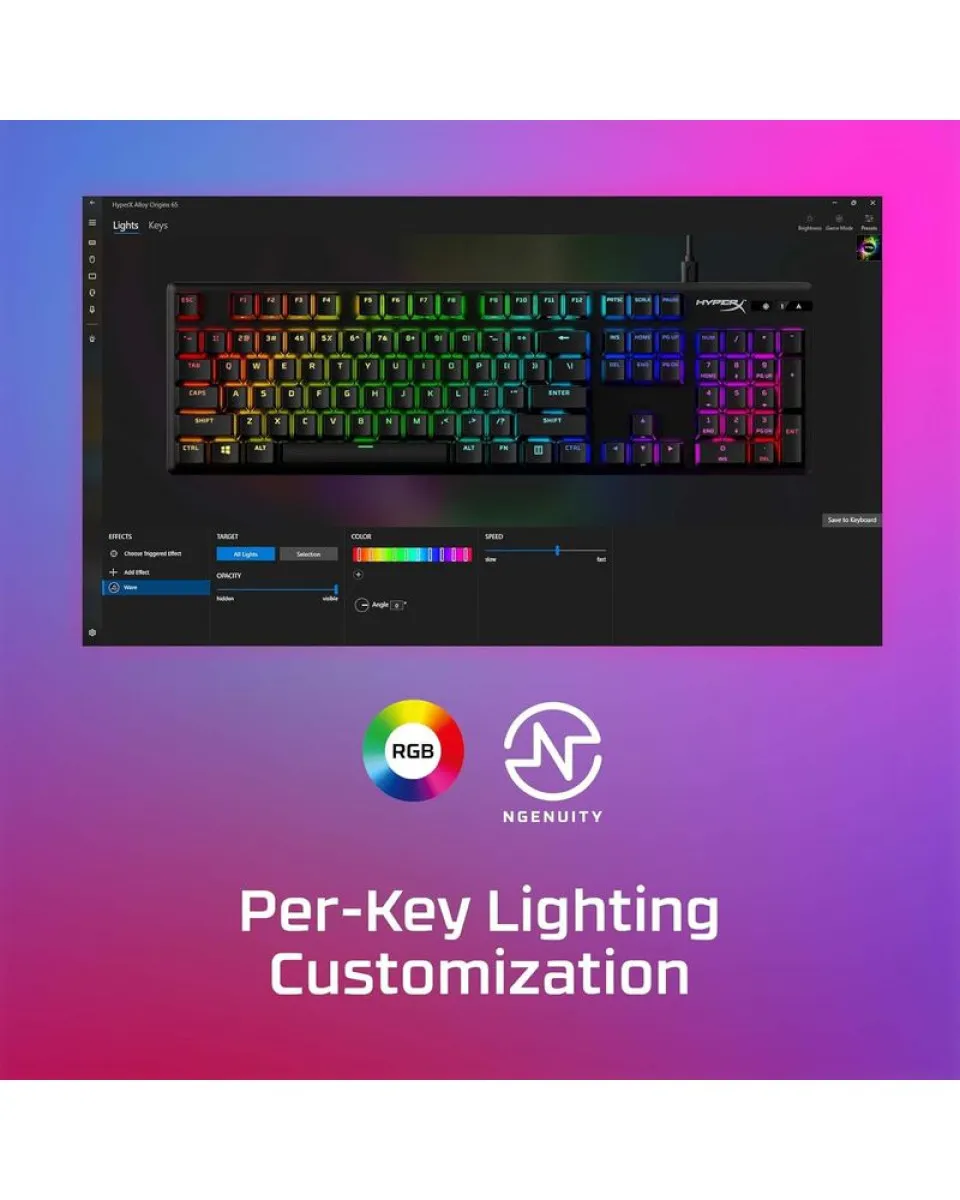 Tastatura HyperX Alloy Origins PBT - Blue Clicky 