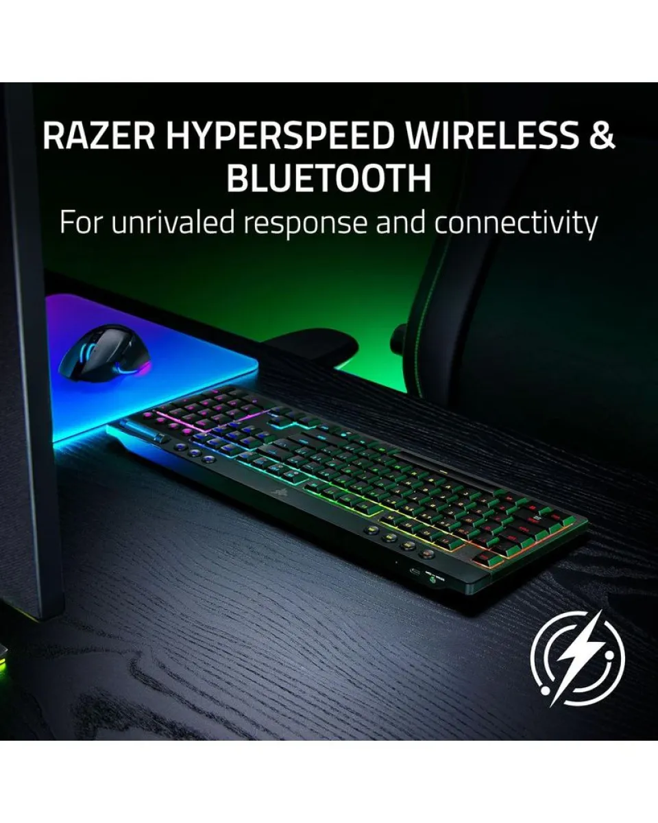 Tastatura Razer BlackWidow V4 Low-profile HyperSpeed - Wireless (Green Clicky Switch) 