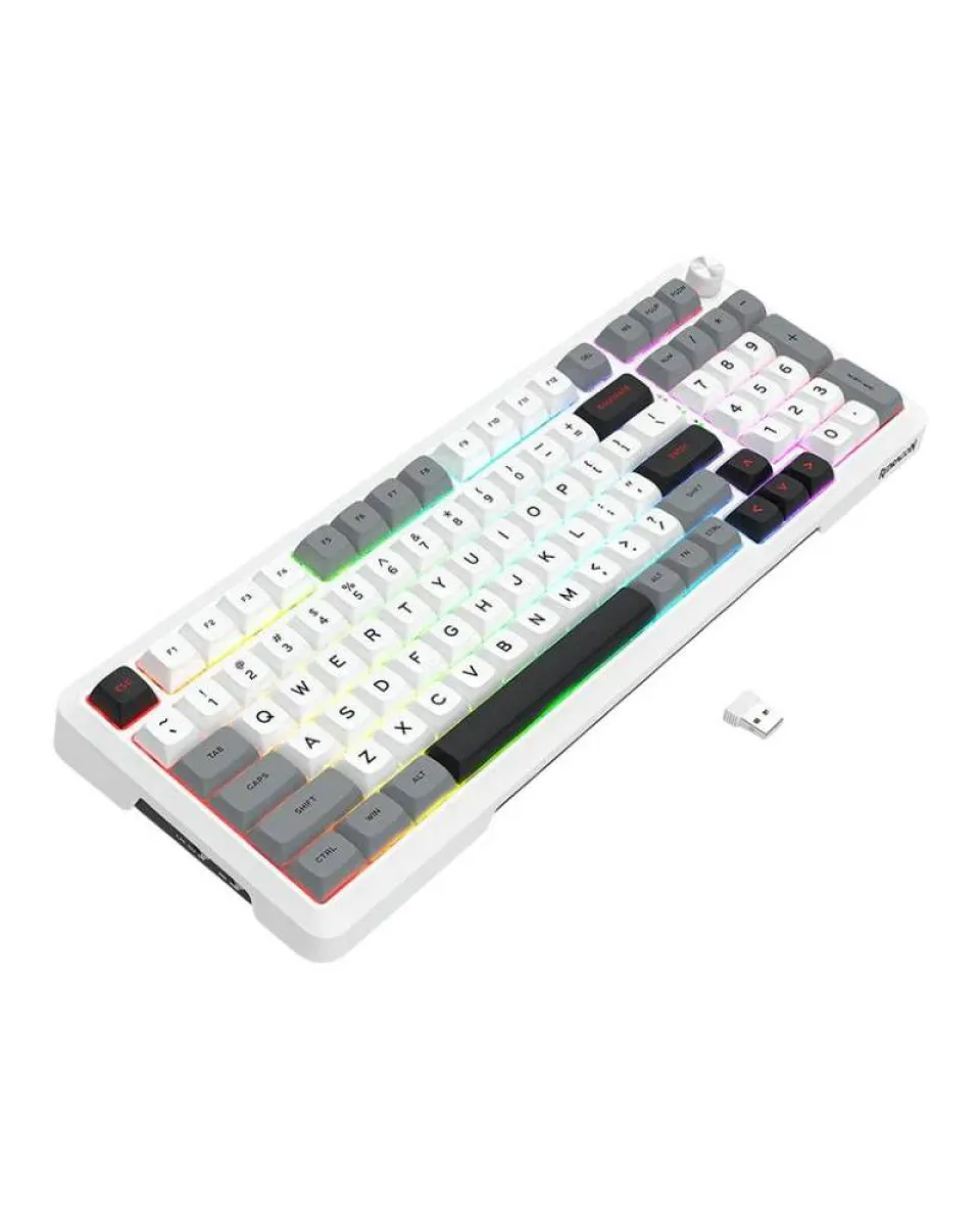 Tastatura Redragon Bragi Pro K688 Wired/2.4G/BT White 
