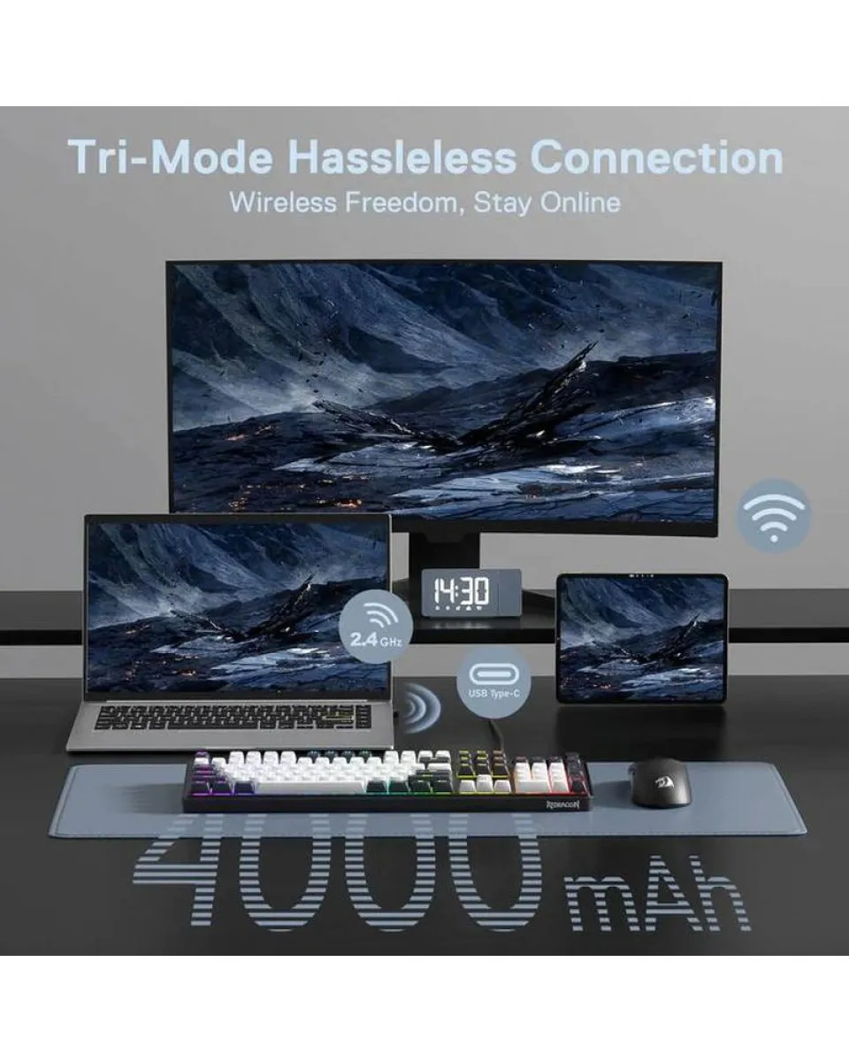 Tastatura Redragon Wyvern LCD Pro K761-WB Wireless/Wired/BT 