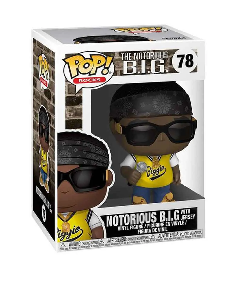 Bobble Figure Rocks - Notorious B.I.G. POP! - Biggie Jersey 