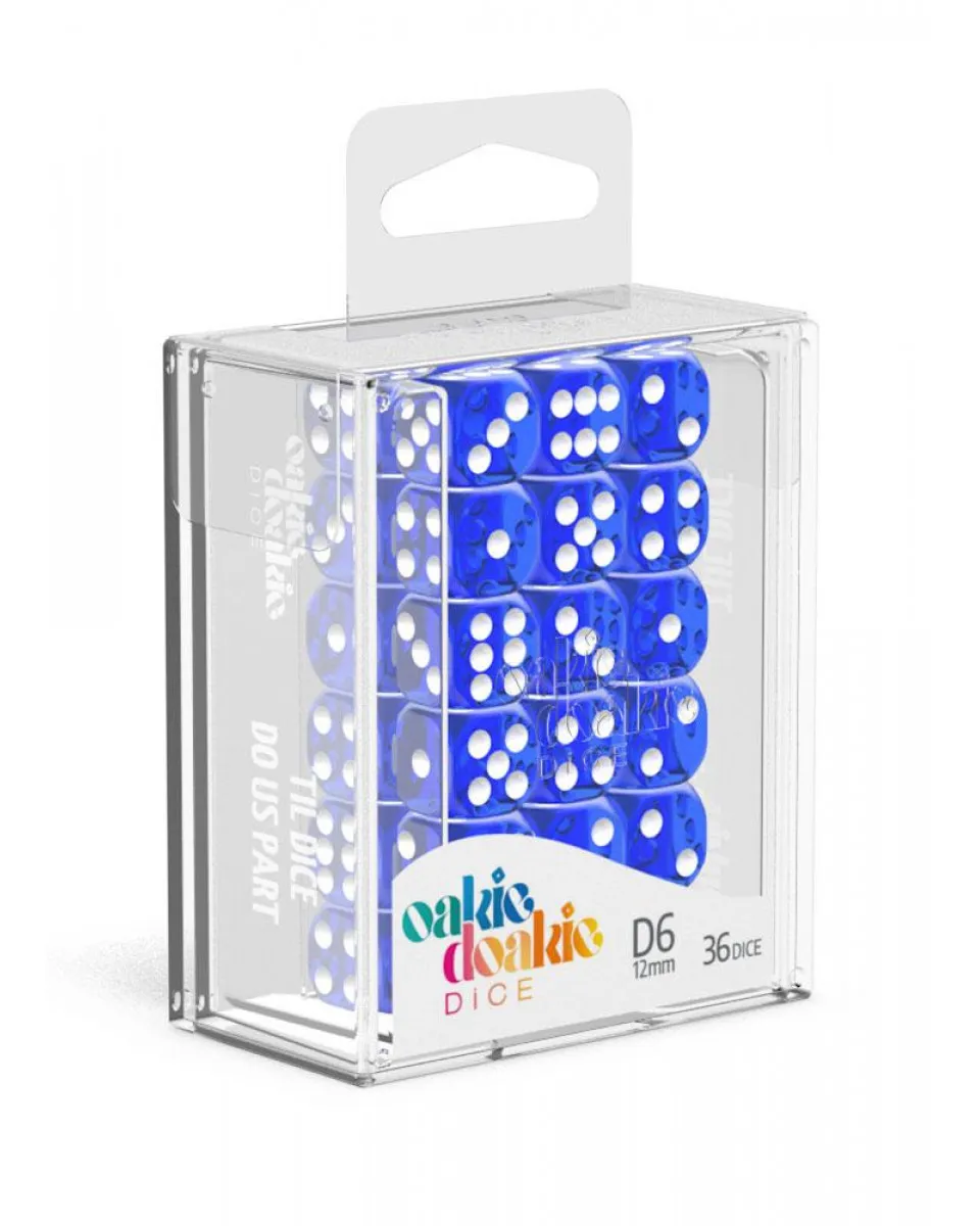 Kockice Oakie Doakie Dice D6 12 mm Translucent - Blue (36) 