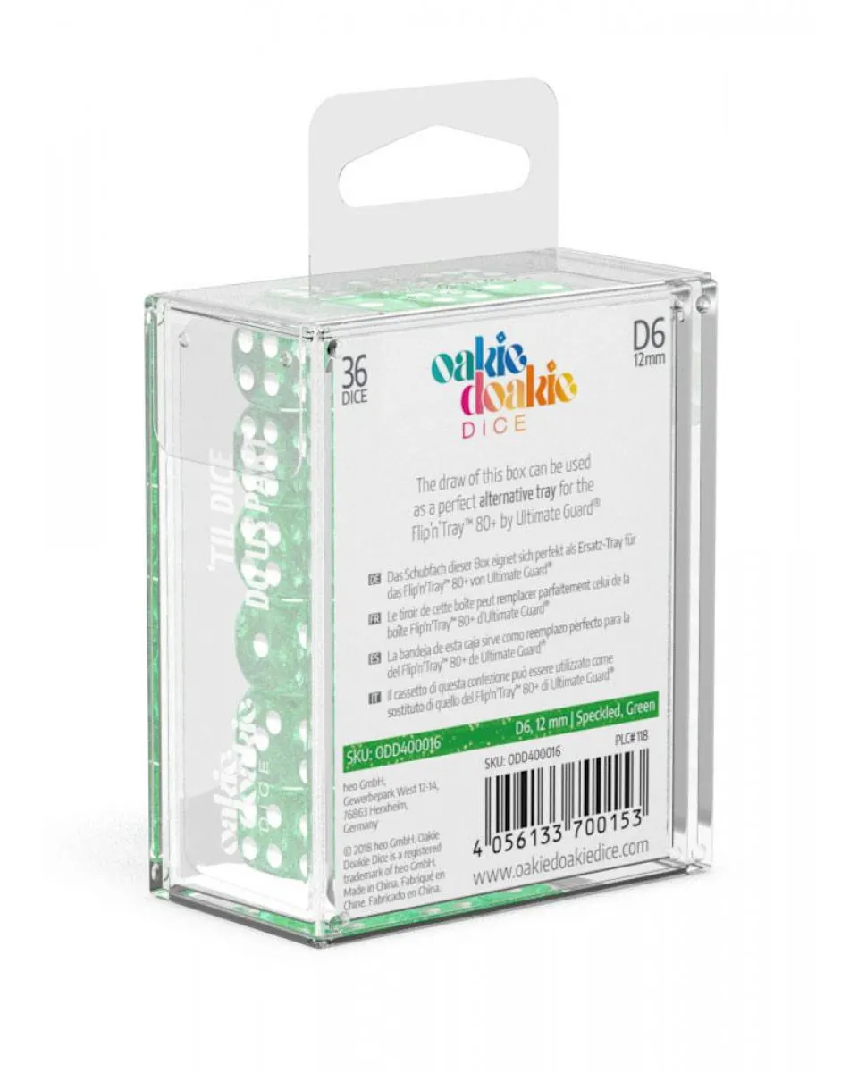 Kockice Oakie Doakie Dice D6 12 mm Speckled - Green (36) 