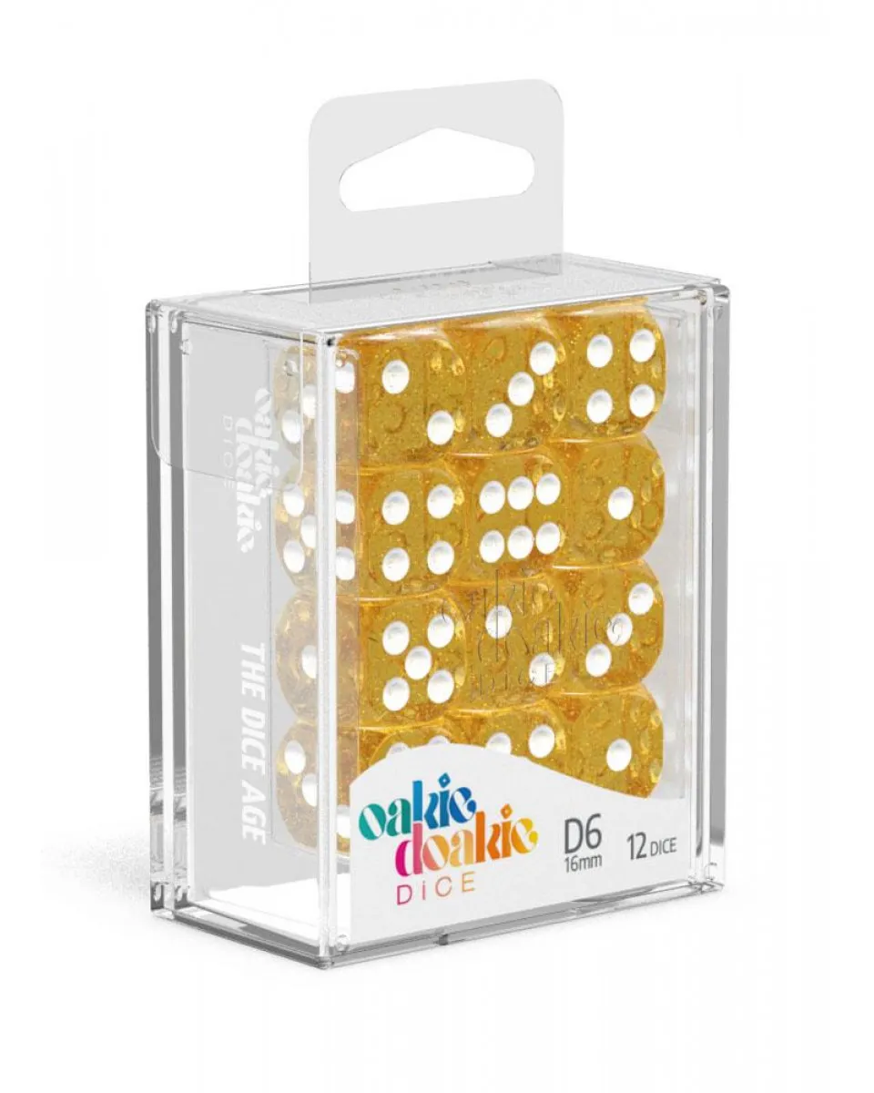 Kockice Oakie Doakie Dice D6 16 mm Speckled - Orange (12) 