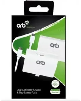 ORB Dual Controller Charge & Play Battery Pack White 