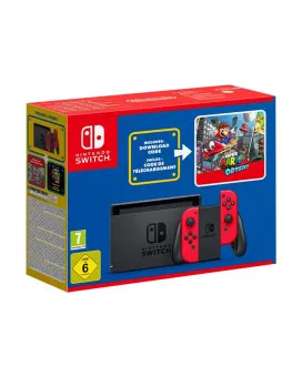 Konzola Nintendo Switch (Red Joy-Con) + Super Mario Odyssey (Code in a Box) 