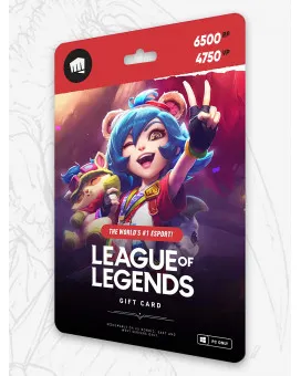 Riot Points Pin Code 6500 RP / 4750 vp League of Legends / Valorant