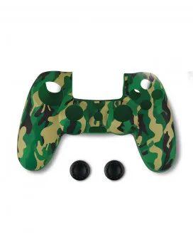 Spartan Gear Controller Silicon Skin Cover & Thumb Grips Camo Green 