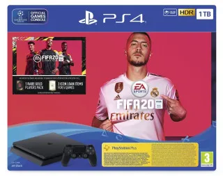 Konzola Playstation 4 1TB Black Slim + FIFA 20 