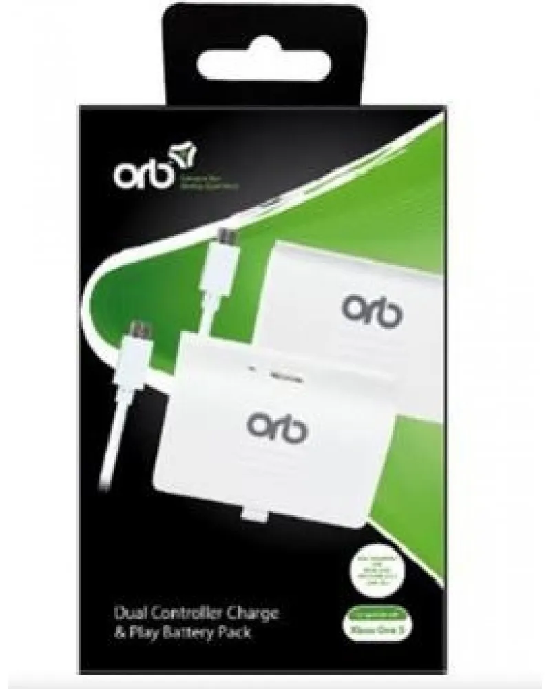 ORB Dual Controller Charge & Play Battery Pack White 