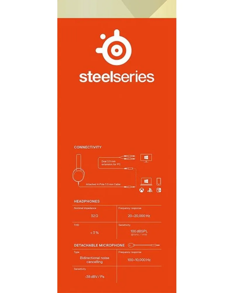 Slušalice Steelseries Arctis 1 - Black 