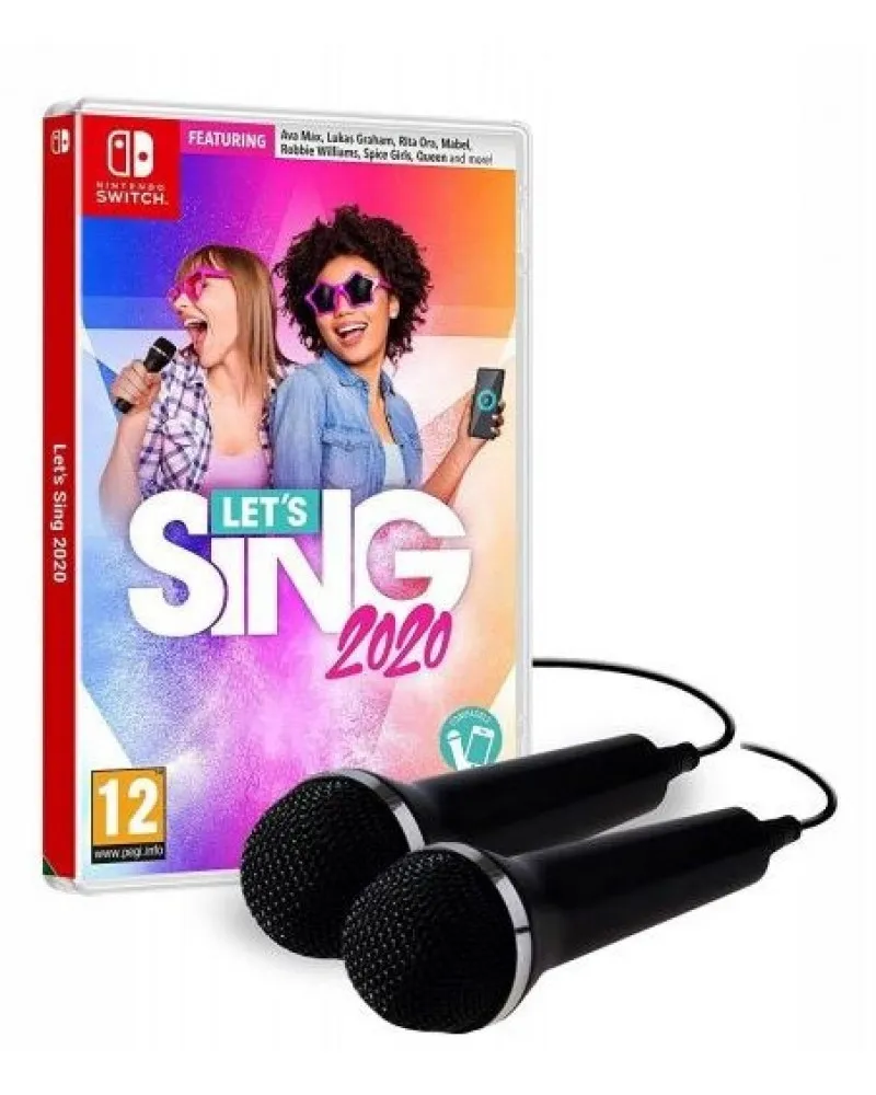 Switch Let's Sing 2020 + 2 Mikrofona 