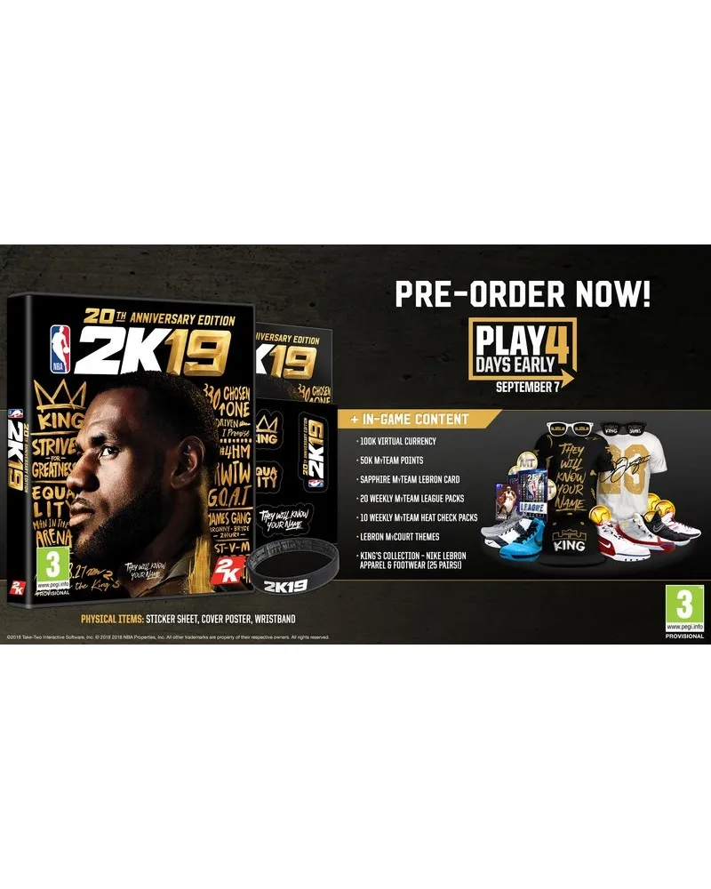 PS4 NBA 2K19 20th Anniversary Edition 