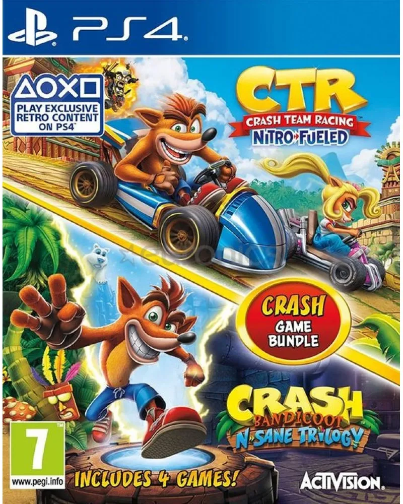 PS4 Crash Team Racing - Nitro Fueled & Crash Bandicoot - N'Sane Trilogy 