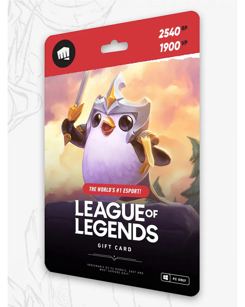 Riot Points Pin Code 2540RP/1900VP League of Legends / Valorant 