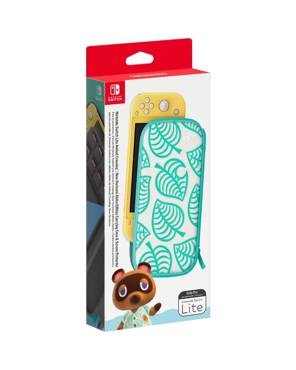 Nintendo Switch Lite Carrying Case & Screen Protector Animal Crossing Edition 