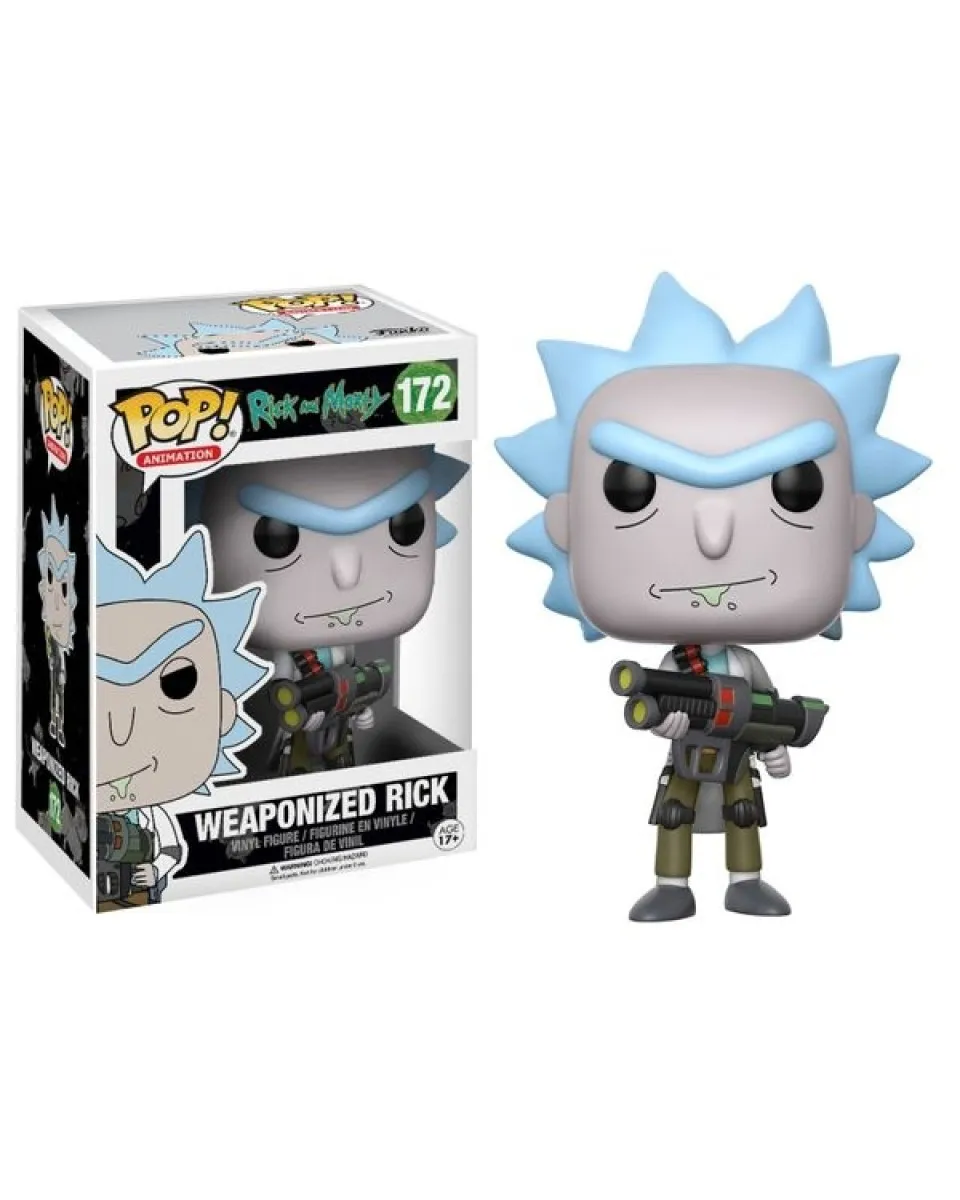 Bobble Figure Animation - Rick and Morty POP! - Weaponized Rick 