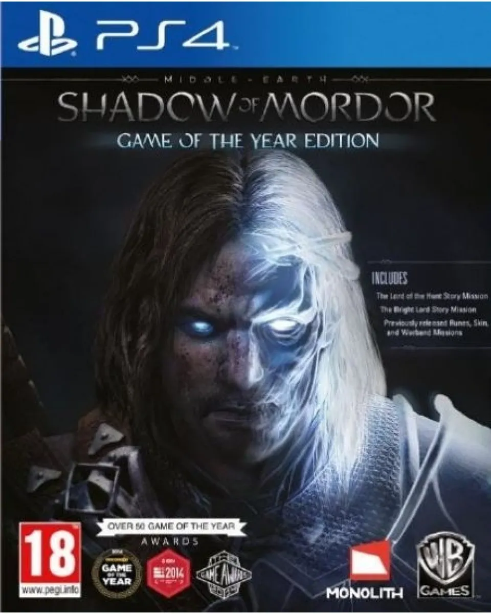 PS4 Middle Earth - Shadow Of Mordor - Game Of The Year Edition 